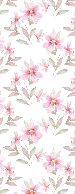 Kitchen roller blind Pink flowers