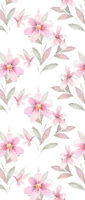 Kitchen roller blind Pink flowers