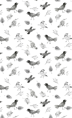 Kitchen roller blind Drawed birds and leaves