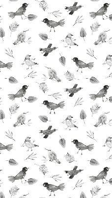 Kitchen roller blind Drawed birds and leaves