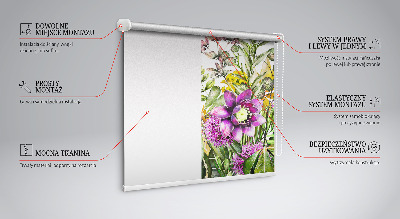 Kitchen roller blind Flowers