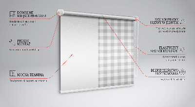 Roller blind for window Gray grilles