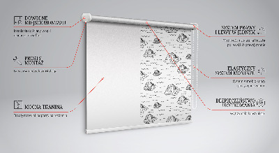 Roller blind for window Drawn ships
