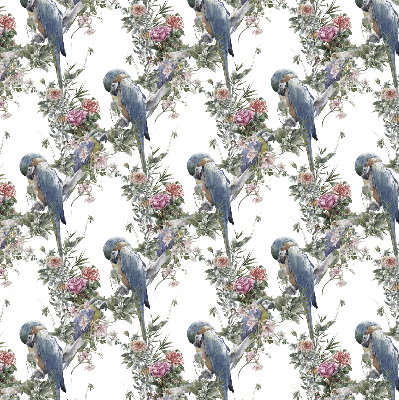 Daylight roller blind Parrots on flowers