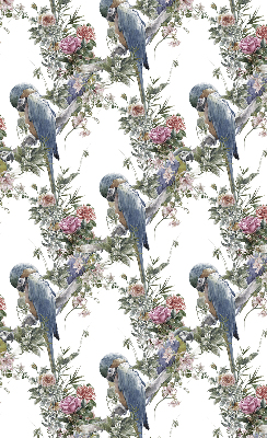 Daylight roller blind Parrots on flowers