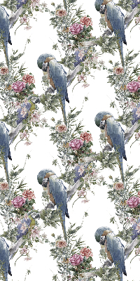 Daylight roller blind Parrots on flowers