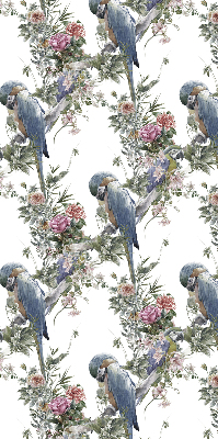 Daylight roller blind Parrots on flowers