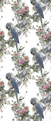 Daylight roller blind Parrots on flowers