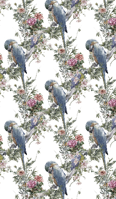 Daylight roller blind Parrots on flowers