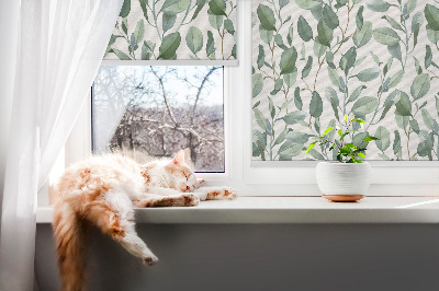 Daylight roller blind Leaves on branches