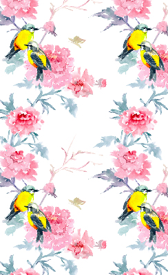 Roller blind Birds on flowers