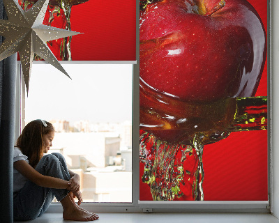 Daylight roller blind Apple covered with water