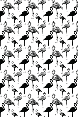 Daylight roller blind Black flamingos