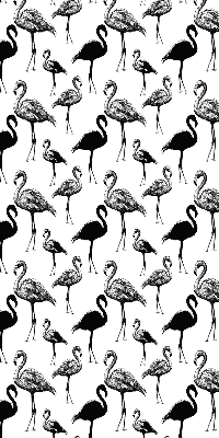 Daylight roller blind Black flamingos