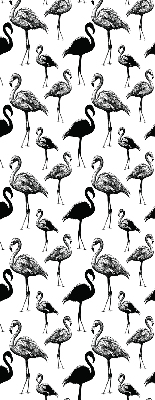 Daylight roller blind Black flamingos