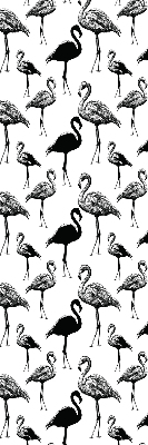 Daylight roller blind Black flamingos