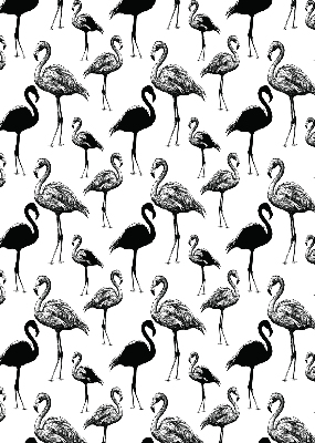 Daylight roller blind Black flamingos