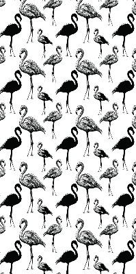 Daylight roller blind Black flamingos