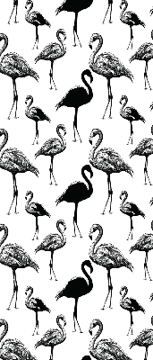 Daylight roller blind Black flamingos