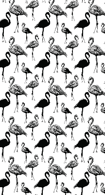 Daylight roller blind Black flamingos