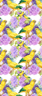 Daylight roller blind Yellow parrots