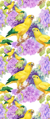 Daylight roller blind Yellow parrots