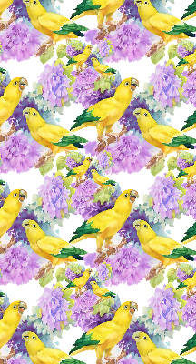 Daylight roller blind Yellow parrots