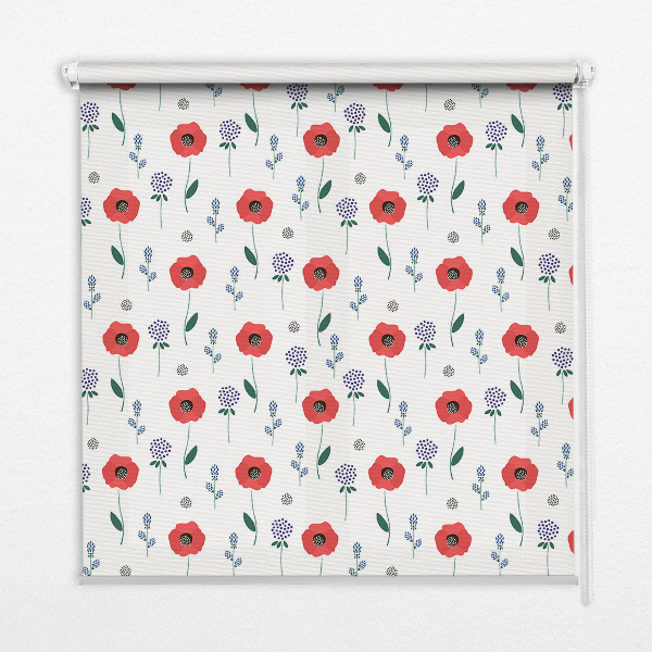 Daylight roller blind Poppy flowers