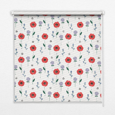 Daylight roller blind Poppy flowers