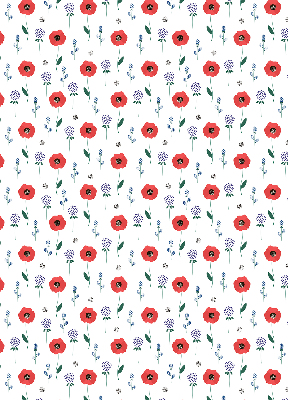 Daylight roller blind Poppy flowers