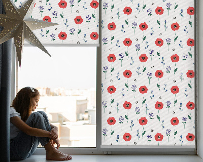 Daylight roller blind Poppy flowers