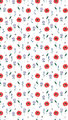 Daylight roller blind Poppy flowers