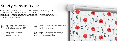 Daylight roller blind Poppy flowers