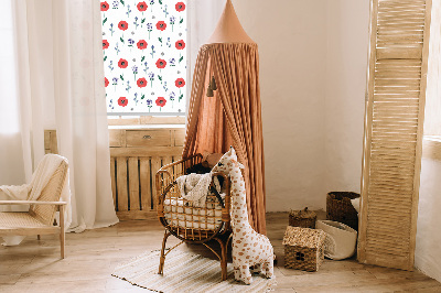 Daylight roller blind Poppy flowers