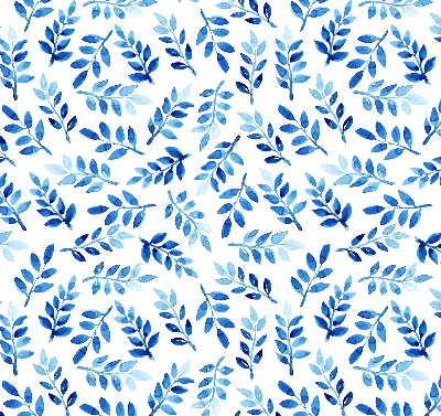 Daylight roller blind Blue leaves