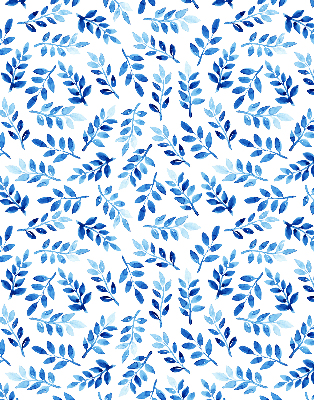 Daylight roller blind Blue leaves