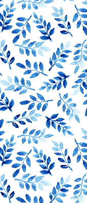 Daylight roller blind Blue leaves