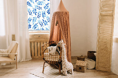 Daylight roller blind Blue leaves