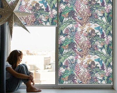 Roller blind for window Butterflies on flowers