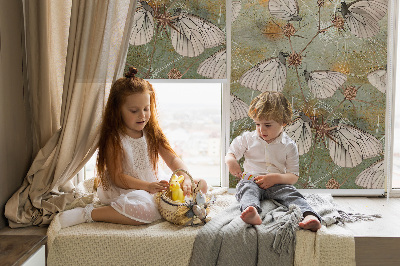 Roller blind for window Butterflies in the meadow