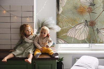 Roller blind for window Butterflies in the meadow