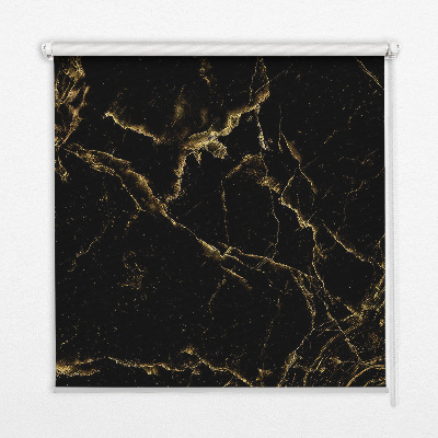 Roller blind for window Black marble