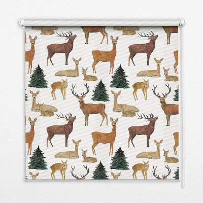 Kitchen roller blind Deer and deer