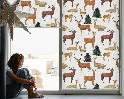 Kitchen roller blind Deer and deer