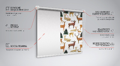 Kitchen roller blind Deer and deer