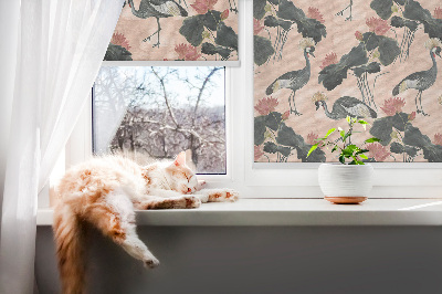 Kitchen roller blind Her cap on a pink background