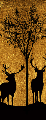 Roller blind Deer at night