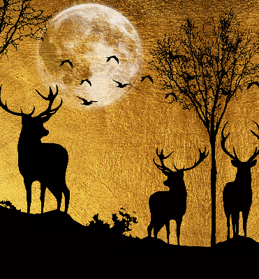 Roller blind Deer at night