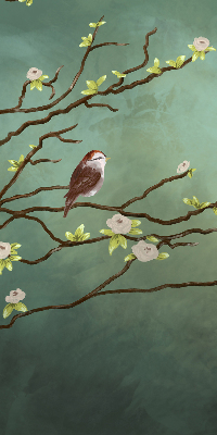 Roller blind Birds on the branch