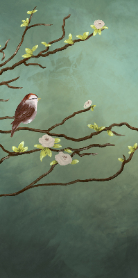 Roller blind Birds on the branch